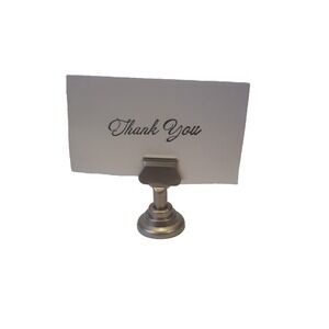 Silver Table Number Card Place Holders 12pk 1.5x1 Party Wedding Holiday Occasion